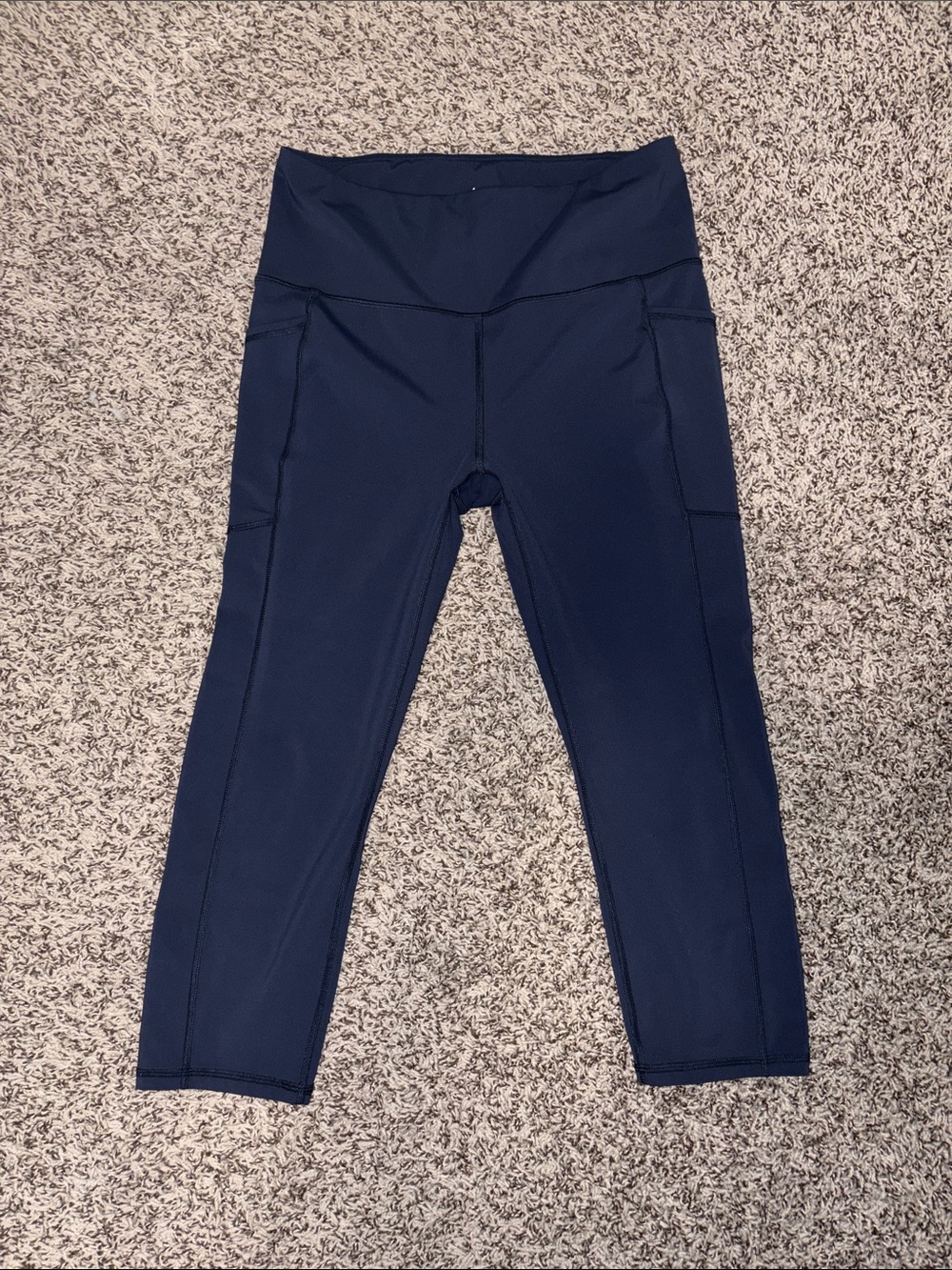 RBX Women’s Navy Leggings with Side Pockets Large